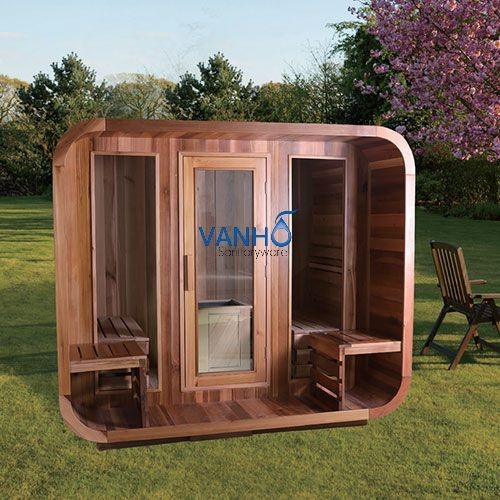 outdoor sauna room   